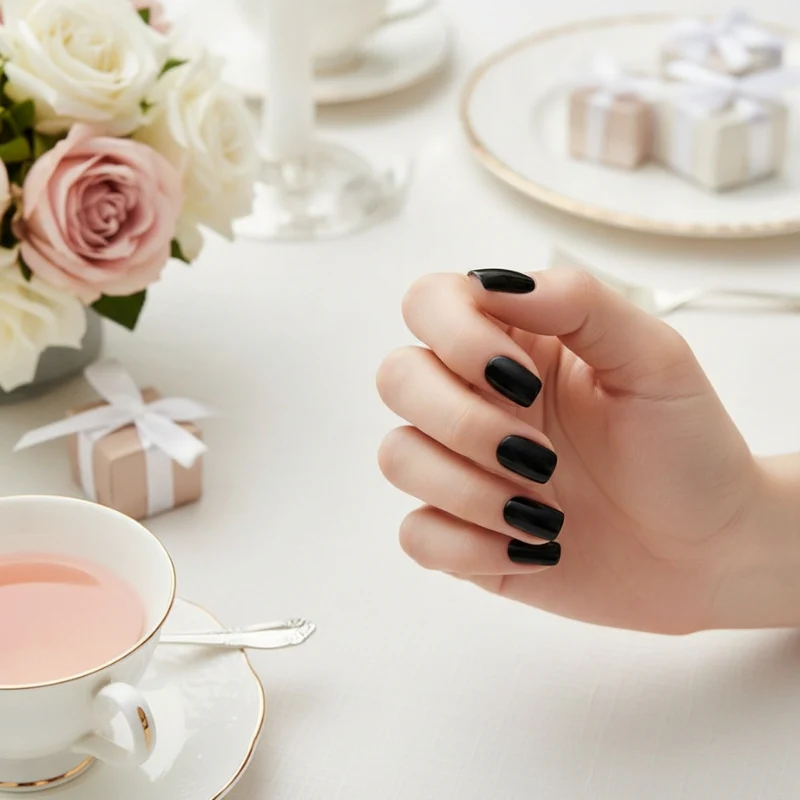 Black Nail Gel Strips - Image 3
