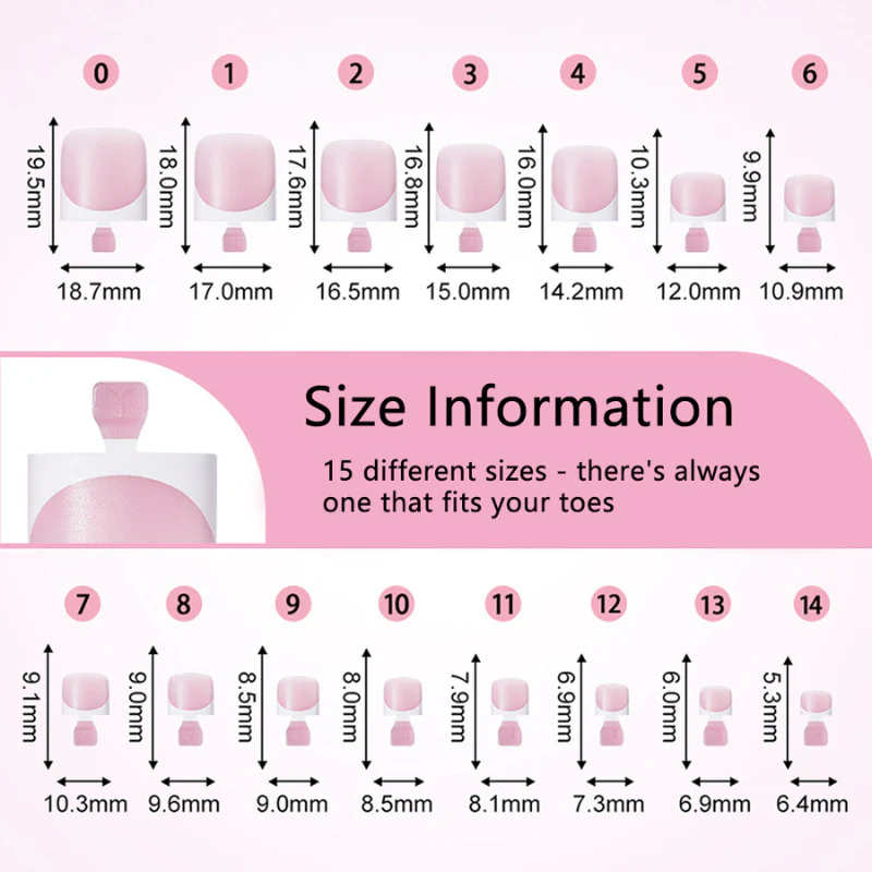 French Toenails Tips | 150pc Box - Image 4