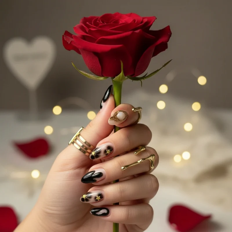 Golden Eclipse - 24 Nails Set - Image 7