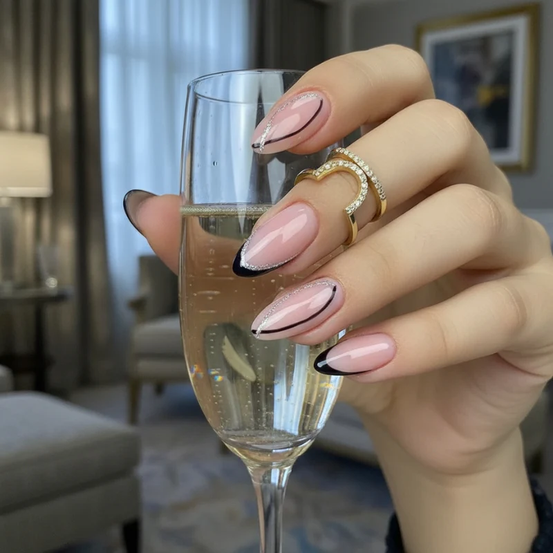 Midnight Elegance - 24 Nails Set - Image 4