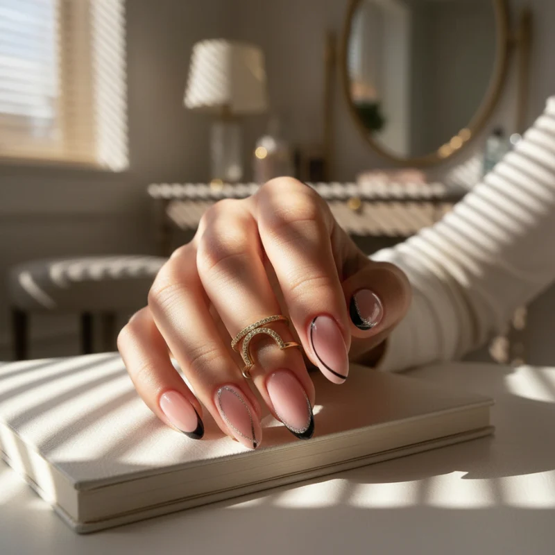 Midnight Elegance - 24 Nails Set - Image 8