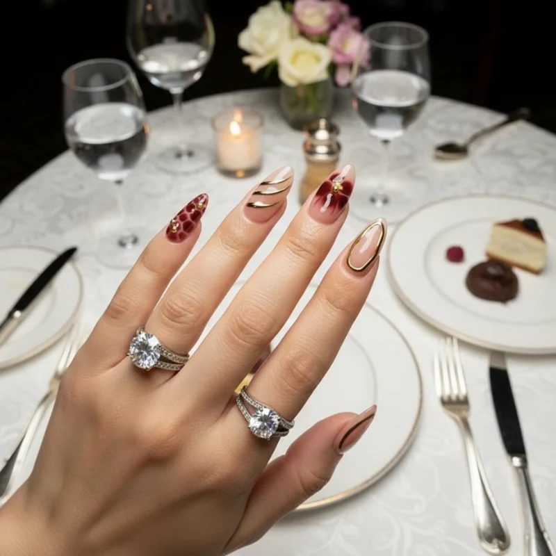 Opulent Flora - 24 Nails Set - Image 3