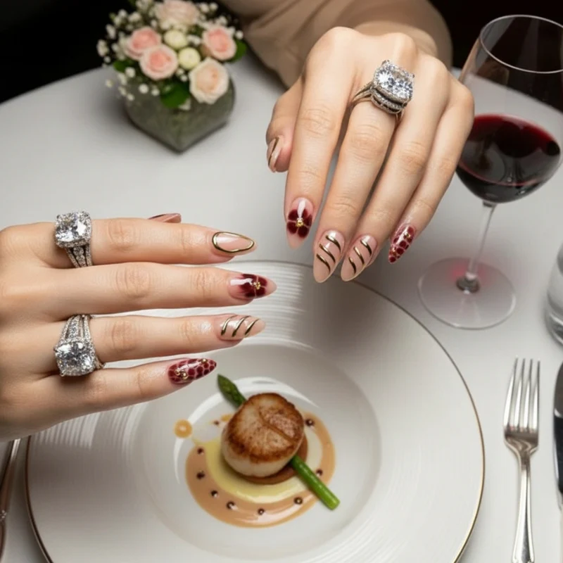 Opulent Flora - 24 Nails Set - Image 7
