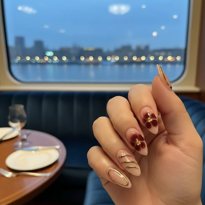 Opulent Flora - 24 Nails Set - Image 8