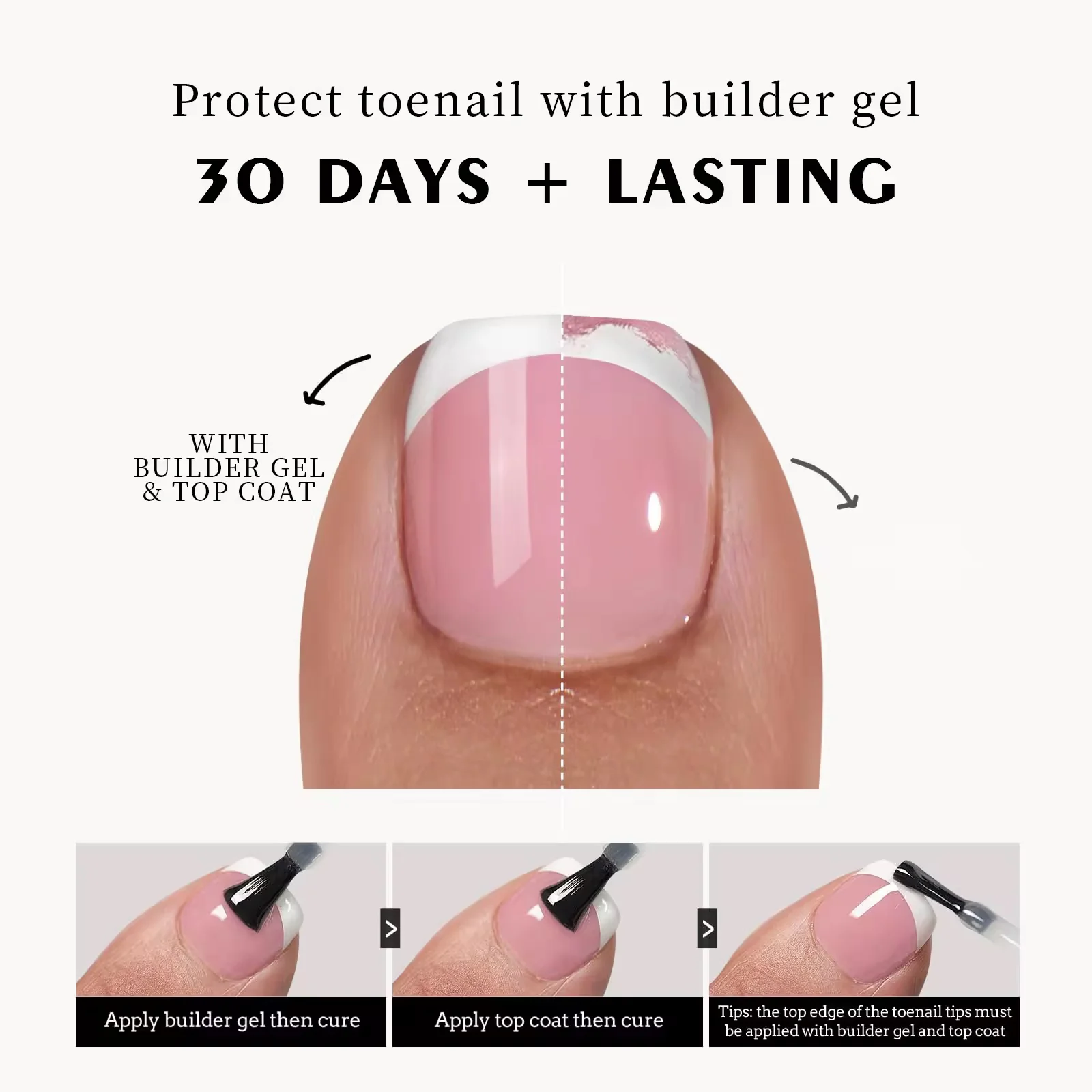 Milky Pink French Toenails(120 pieces) - Image 4